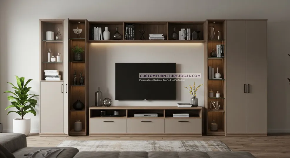 Jasa Pembuatan Cabinet Tv besar Jogja